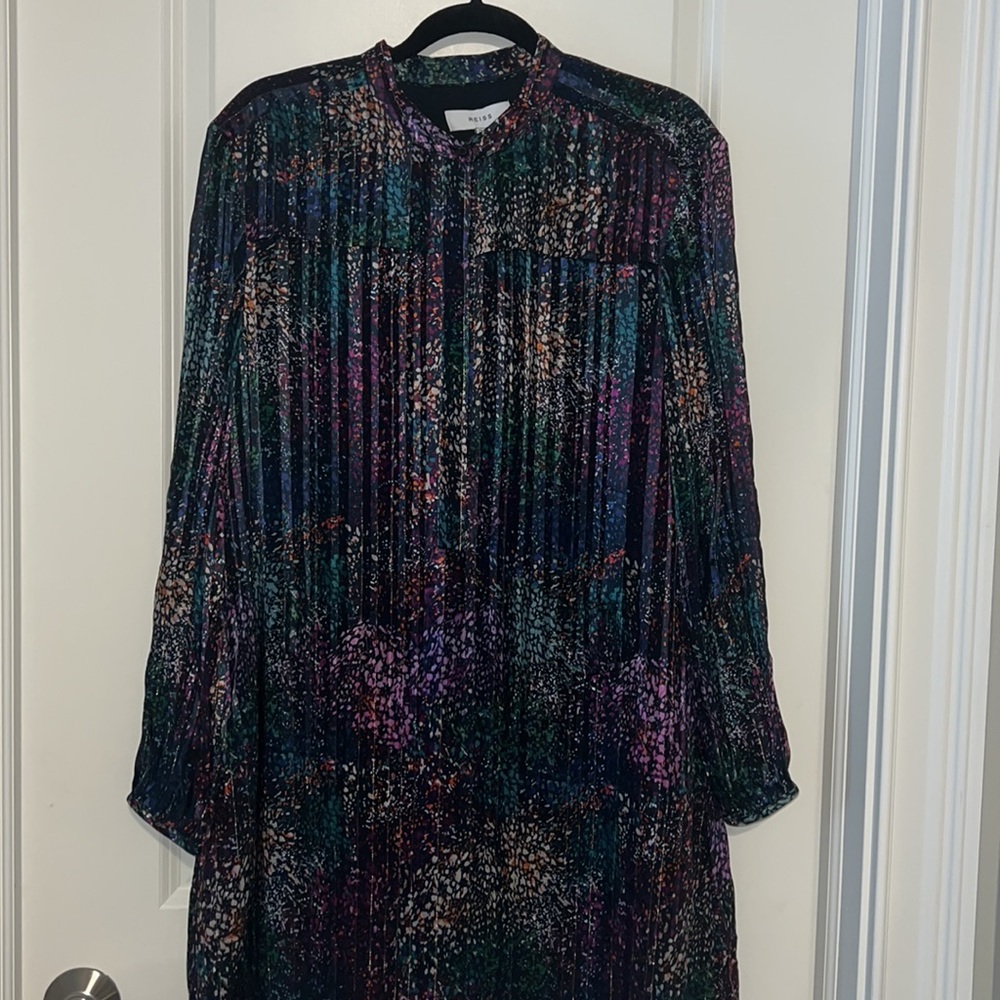 Reiss Women's Black Isla Lurex Print Dress 💥Firm Price💥 - Picture 8 of 13